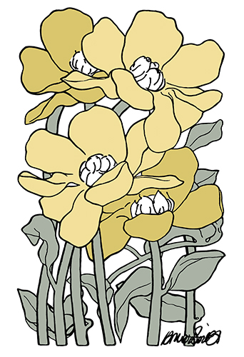 2-os kortti Vallila Olivia keltainen-salvia