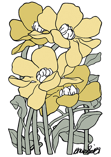 1-os kortti Vallila Olivia keltainen-salvia