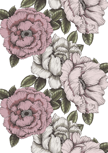 1-os kortti Vallila Alma vaaleanpunainen