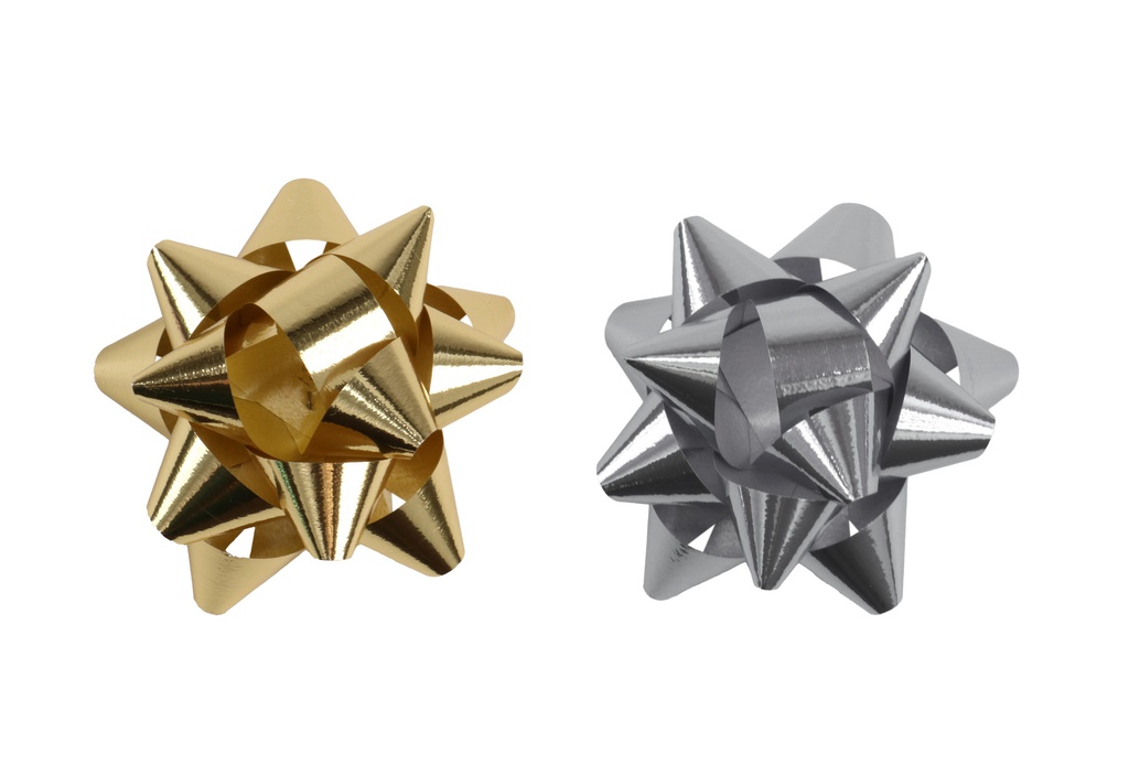 Lahjaruusuke metalli hopea ja kulta 75mm KP12