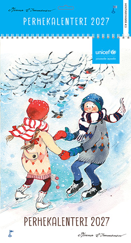Perhekalenteri 2027 Minna Immonen Unicef 23x36,5 cm