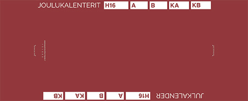 5-lok riviopaste Joulukalenterit-Julkalender