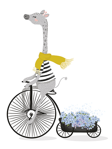 Juliste 30x40cm pyöräilijä