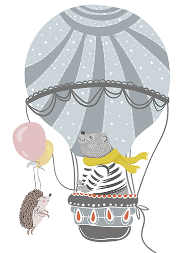 Juliste 30x40cm kuumailmapallo