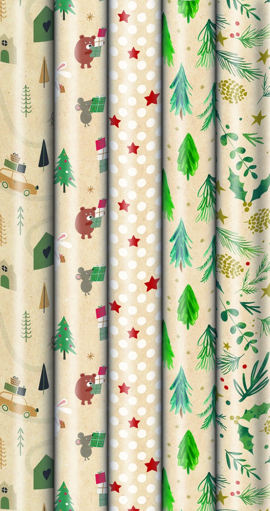 Joulupaperi EKO KZ 70 x 150 cm 25 rll