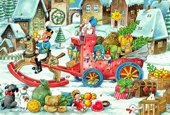 Joulukorttikalenteri A6