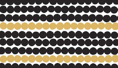 2-os Marimekko Räsymatto musta-kulta