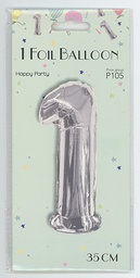 [00336923638009] Ilmapallo foili numero 1 1 kpl