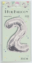[00336923639009] Ilmapallo foili numero 2 1 kpl