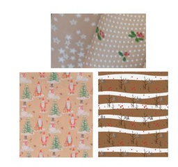 [6124185] Joulupaperi EKO kraft KY 70 x 200 cm 25 rll