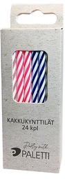 [57488] Kakkukynttilä 4-väriä 24 kpl