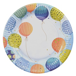 [00337025630004] Kartonkilautanen 23cm ilmapallot 8 kpl
