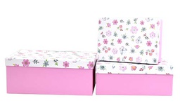 [6687005] Lahjarasiasetti kukka valko-pink