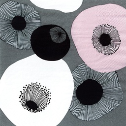 [1SER1009PD1] Servetti 25cm Pentik Pastelli harmaa