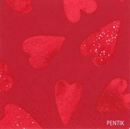 [1SER1011K51] Servetti 33cm Pentik Kotisydän punainen