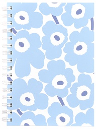 [15058] Muistikirja A5 kierre Marimekko Unikko vaaleansininen