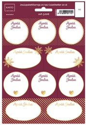 [1327577] Pakettitarra joulu 2 arkkia burgundi