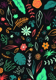 [357465] Vihko A5 Middle Mouse, Midnight garden
