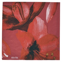 [1SER1010AM1] Servetti 25cm Pentik Amaryllis punainen