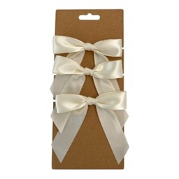 [581058] Satiinirusetti joulu 3kpl valkoinen KP22