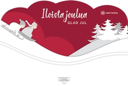 [105555] Opaste Iloista joulua puna-harmaa 54 cm FI-SE