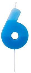 [202430] Number candle 6 blue