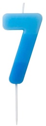 [202431] Numerokynttilä 7 sininen