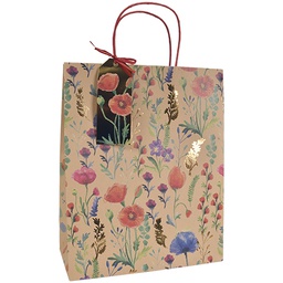 [6611367] Lahjakassi L/F kraft kukat