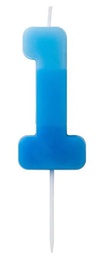 [202425] Number candle 1 blue
