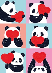 [28365] 1-osR ystävänpäivä Hallmark pandat