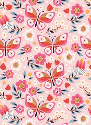 [357497] Vihko A5 Kukat ja perhoset