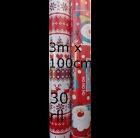 [6124207] Leveä joulupaperi KÄ 100 x 400 cm 25 rll